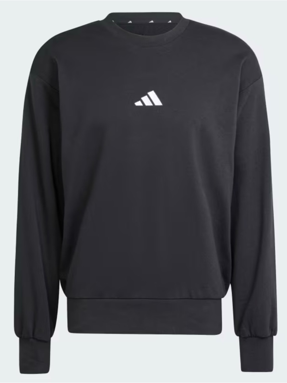 adidas Black Crewneck Sweatshirt with Small Logo